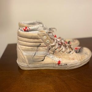 Mens Vans Sk8-Hi customized by local artist size 12
